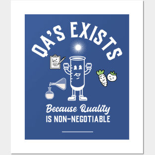 Lab Tube Larry's Quality Commitment Tee for Quality Assurance Posters and Art